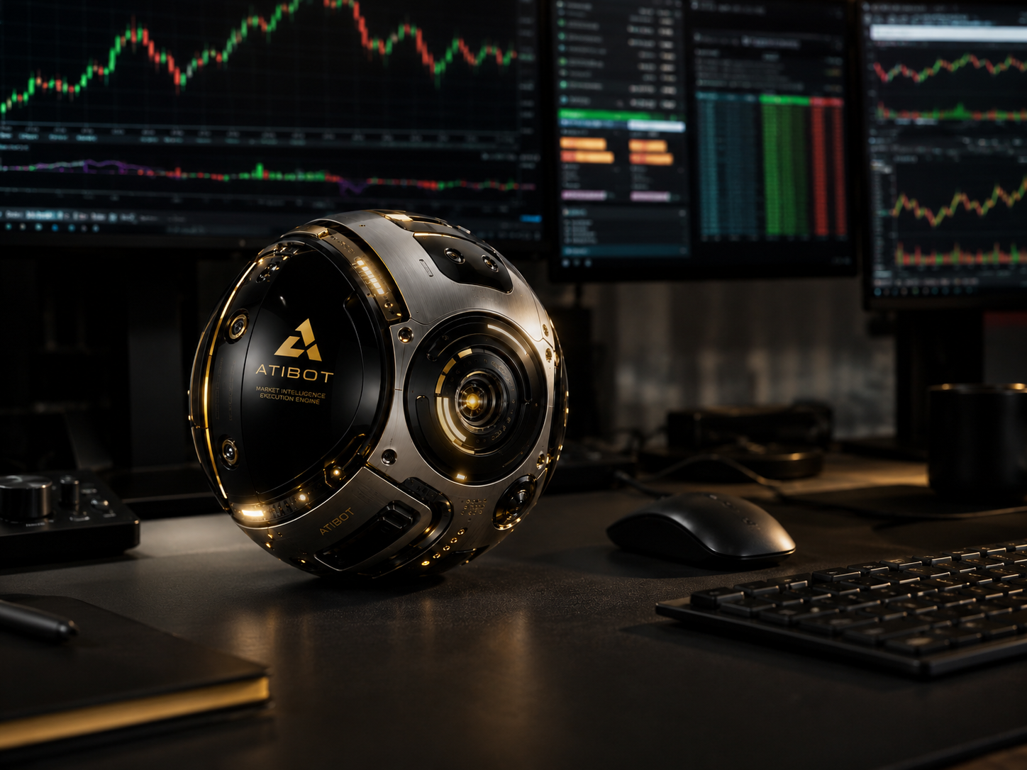 ATIBOT como hardware na mesa de um trader