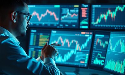 Gráfico de trading com insights de machine learning e tendências no Brasil