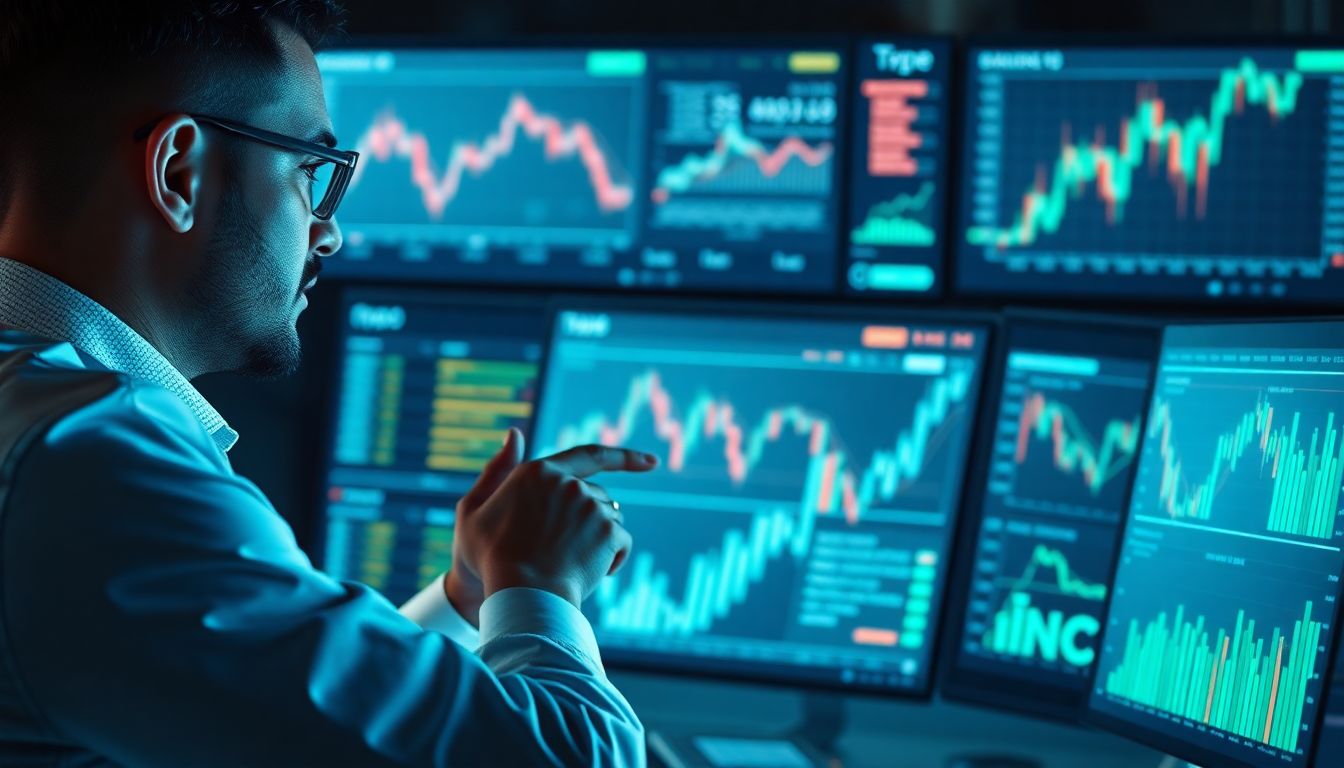 Gráfico de trading com insights de machine learning e tendências no Brasil