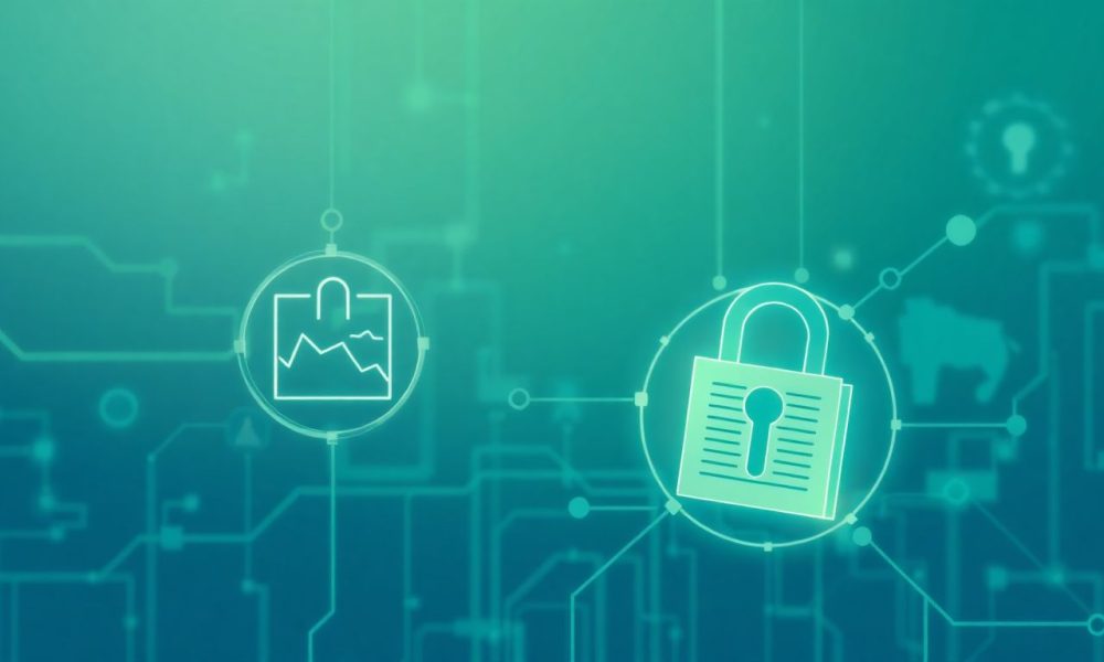 Gráfico com dados financeiros e documentos regulatórios do Banco Central, simbolizando a conformidade de sistemas de trading algorítmico no Brasil.