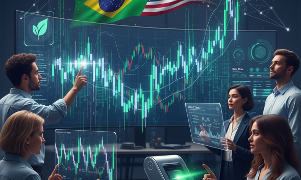 Robôs de trading operando em mercado volátil após Plano Brasil Soberano e tarifas dos EUA