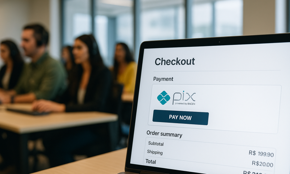 loja virtual brasileira com pagamento Pix e dashboard de vendas automatizado