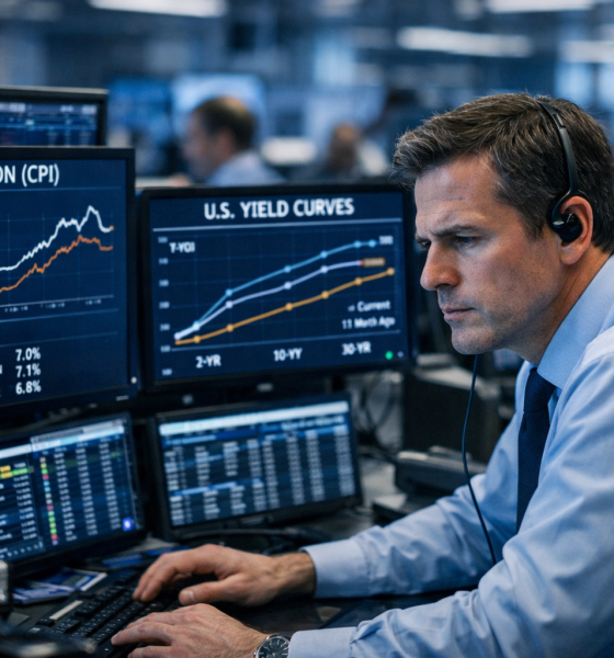 analista financeiro avaliando inflação e juros no mercado global