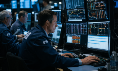 traders analisando fluxo de agressão no mercado financeiro em tempo real